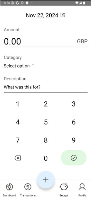 add transaction page