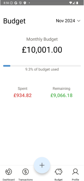budget page